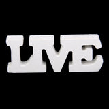 Maxbell Live Laugh Love White Wooden Letter Sign Home Decor 3pcs