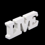 Maxbell Live Laugh Love White Wooden Letter Sign Home Decor 3pcs