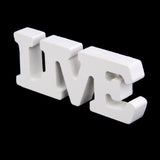 Maxbell Live Laugh Love White Wooden Letter Sign Home Decor 3pcs