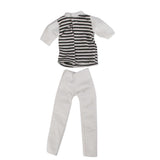 Maxbell stripe Short Sleeve T-shirt & Pants Casual Clothes for Ken Doll