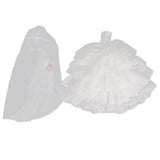 Maxbell ivory Fashion Princess Party Dress/Evening Clothes/Gown For Barbie Doll