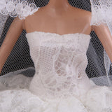 Maxbell ivory Fashion Princess Party Dress/Evening Clothes/Gown For Barbie Doll