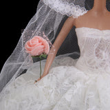 Maxbell ivory Fashion Princess Party Dress/Evening Clothes/Gown For Barbie Doll