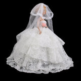 Maxbell ivory Fashion Princess Party Dress/Evening Clothes/Gown For Barbie Doll