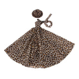 Maxbell Wedding Party Ball Holiday Clothes Leopard Gown Dress w/ Hat 12inch Doll