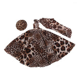 Maxbell Wedding Party Ball Holiday Clothes Leopard Gown Dress w/ Hat 12inch Doll