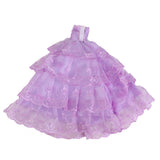 Maxbell Handmade Princess Wedding Party Dress Clothes Gown With Hat For Barbie Dolls