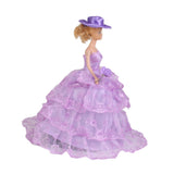 Maxbell Handmade Princess Wedding Party Dress Clothes Gown With Hat For Barbie Dolls