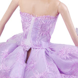 Maxbell Handmade Princess Wedding Party Dress Clothes Gown With Hat For Barbie Dolls