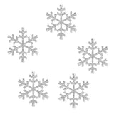 Maxbell 5pcs 33mm Crystal  SnowFlake Buttons For Scrapbooking Craft Hair Clip Decor