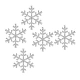 Maxbell 5pcs 33mm Crystal  SnowFlake Buttons For Scrapbooking Craft Hair Clip Decor