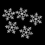Maxbell 5pcs 33mm Crystal  SnowFlake Buttons For Scrapbooking Craft Hair Clip Decor
