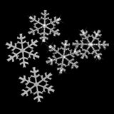 Maxbell 5pcs 33mm Crystal  SnowFlake Buttons For Scrapbooking Craft Hair Clip Decor