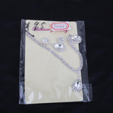 Maxbell 6xTeardrop Rhinestone Jewelry Necklace Earring Set Wedding Bridal Party