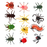 Maxbell Maxbell 12 Pieces Enviromental Plastic Insects Animal Display Realistic Model Figure Kids Funny Trick Play Toys