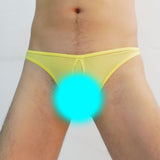 Maxbell Men Comfy Ultra thin Underwear G-string Mini Briefs Underpants Yellow