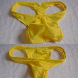 Maxbell Men Comfy Ultra thin Underwear G-string Mini Briefs Underpants Yellow