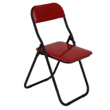 Maxbell 1/6 Scale Foldable Chair Toy for Soldiers Action Figure Body Accessory red