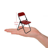 Maxbell 1/6 Scale Foldable Chair Toy for Soldiers Action Figure Body Accessory red