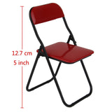 Maxbell 4x1/6 Scale Foldable Chair Toy for Soldiers Action Figure Body Accessory red