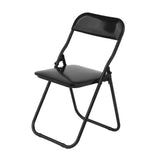 Maxbell 20x1/6 Scale Foldable Chair Toy for Soldiers Action Figure Body Accessory black