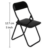 Maxbell 6x1/6 Scale Foldable Chair Toy for Soldiers Action Figure Body Accessory black