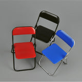 Maxbell 20x1/6 Scale Foldable Chair Toy for Soldiers Action Figure Body Accessory black