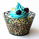 Maxbell 4x50 Pieces Cupcake Wrapper Wrap Case Wedding Birthday Liner Decoration