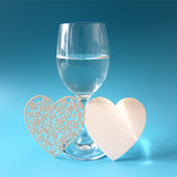 Maxbell 50pcs Laser Cut Heart Wedding Party Name Number Place Gift Greeting Cards
