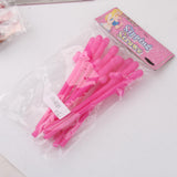 Maxbell 10pcs Hen Night Party Dicky Sipping Straw Rose Red