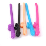 Maxbell 10pcs Hen Night Party Dicky Sipping Straw Multicolor