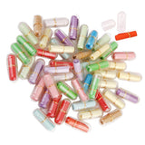 Maxbell 4x50pcs Transparent Expression Capsule Pill with Wishing Paper 2cm