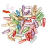 Maxbell 4x50pcs Transparent Expression Capsule Pill with Wishing Paper 2cm