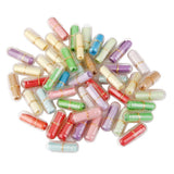 Maxbell 4x50pcs Transparent Expression Capsule Pill with Wishing Paper 2cm