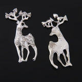 Maxbell Crystal Lucky Deer Animal For Brooch Pins Fashion Jewelry Women Xmas Gifts