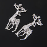 Maxbell Crystal Lucky Deer Animal For Brooch Pins Fashion Jewelry Women Xmas Gifts