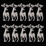 Maxbell 4x10pcs Crystal Lucky Deer Animal Fashion Jewelry Women Xmas Gifts