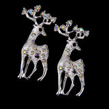 Maxbell 4x10pcs Crystal Lucky Deer Animal Fashion Jewelry Women Xmas Gifts