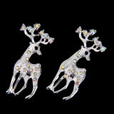 Maxbell 4x10pcs Crystal Lucky Deer Animal Fashion Jewelry Women Xmas Gifts