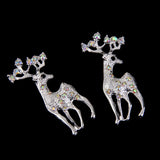 Maxbell 4x10pcs Crystal Lucky Deer Animal Fashion Jewelry Women Xmas Gifts