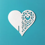 Maxbell Heart Wedding Name Place Glass Cards