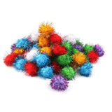 Maxbell Maxbell 70 Piece 3.5cm Glitzy Tinsel Sprayed Pompoms Balls for Sewing Jewelry Making