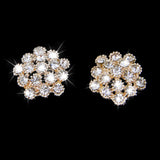 Maxbell 4xCrystal Diamante Pearl Flower Buttons FLATBACK Embellishment L