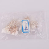 Maxbell 4xCrystal Diamante Pearl Flower Buttons FLATBACK Embellishment L