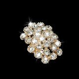 Maxbell 4xCrystal Diamante Pearl Flower Buttons FLATBACK Embellishment L