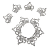 Maxbell 6x10pcs Crystal Diamante Crown Embellishments DIY Accessories 23x23mm
