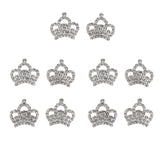 Maxbell 20x10pcs Crystal Diamante Crown Embellishments DIY Accessories 23x23mm