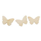 Maxbell Maxbell 50 Wooden MDF Plain Butterfly Shapes 6cm x 3mm