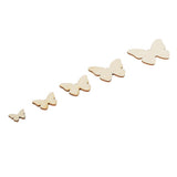 Maxbell Maxbell 50 Wooden MDF Plain Butterfly Shapes 6cm x 3mm