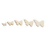 Maxbell Maxbell 50 Wooden MDF Plain Butterfly Shapes 6cm x 3mm
